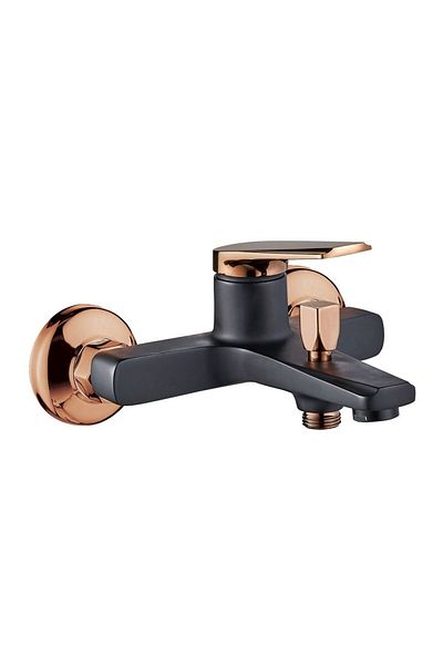 Danube Home Milano Dulce Bath Shower Mixer Rose Gold + Matt Black With Shower Set|Brass Shower Mixer