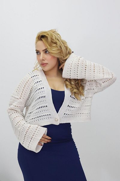Fox Life Kids Women's Summer Openwork Short Button Cardigan Flt1020