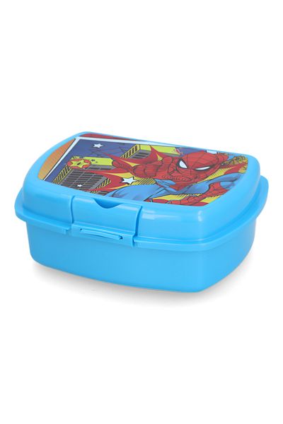 Stor Urban Spiderman Arachnid Themed BPA-Free Rectangular Plastic Sandwich Box Blue and Red