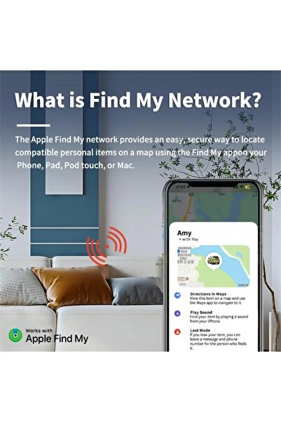 UanTii Smart Finder Bluetooth Tracker Smart AirTag Anti Lose Reminder Key Finder Works with IOS Find