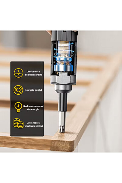Seredo Surubelnita Electrica Seredo™ cu LED, 100x Coliere, 12x Capete, 9x Capete de Tub, 6x Capete prelungite, 4x Biti magnetici, Surubelnita Tensiune, Ciupitor, Lampa LED, Magnet Biti, Bara Prelungitor