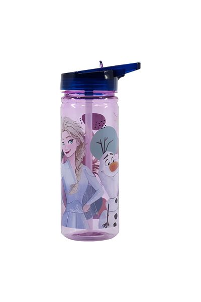 Stor Frozen Ecozen BPA-Free Water Bottle with Sippy Straw Pink and Blue 580ml