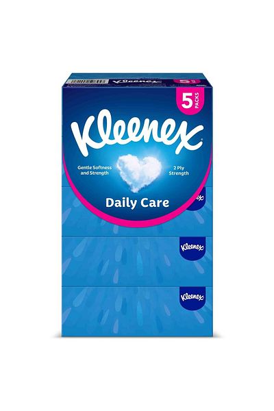 Kleenex Daily Care Facial Tissue 2ply 5 x 150 Sheets