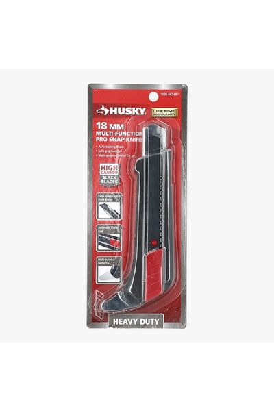 HUSKY Function Pro Snap Knife with Metal Tip Black and Red b