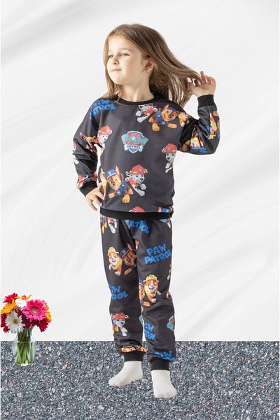 Fox Moda Paw Printed Girls Tracksuit Set Seasonal