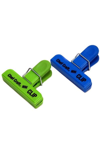 Chef Craft 2-Piece Strong and Durable Mini Bag Clip Set Blue and Green