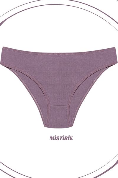 MİSTİRİK Taranto Model High Waist Soft and Flexible Fabric Sports Panties Purple Color