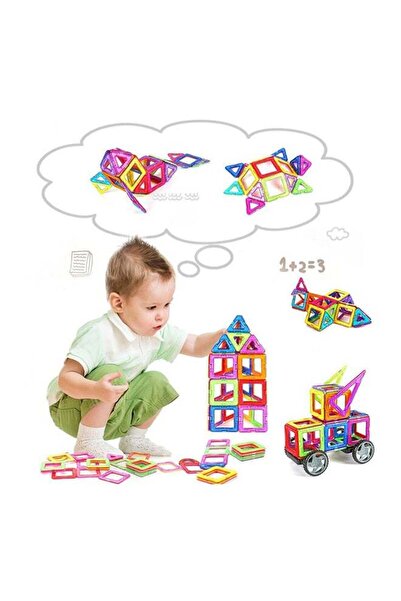 fulina 97-Piece Construction Magnetic Blocks Building Toy 3+ Years Durable And Sturdy 97