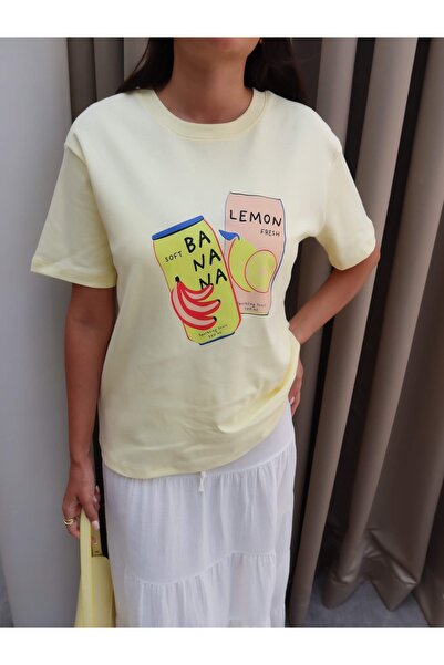 ESRAHELVACI Fruit Printed T-Shirt