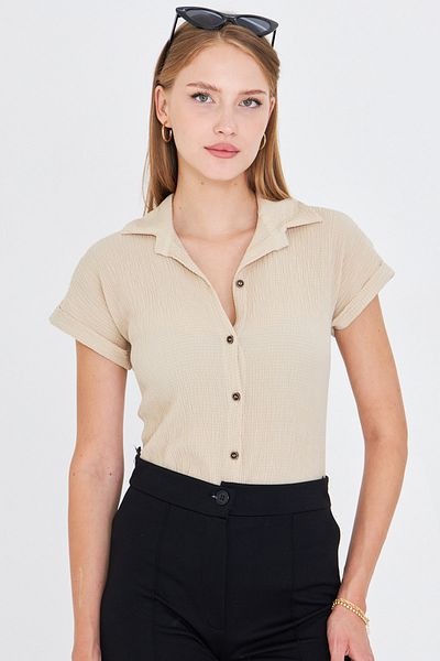 armonika Women's Stone Short Sleeve Shirt Arm-19Y001088