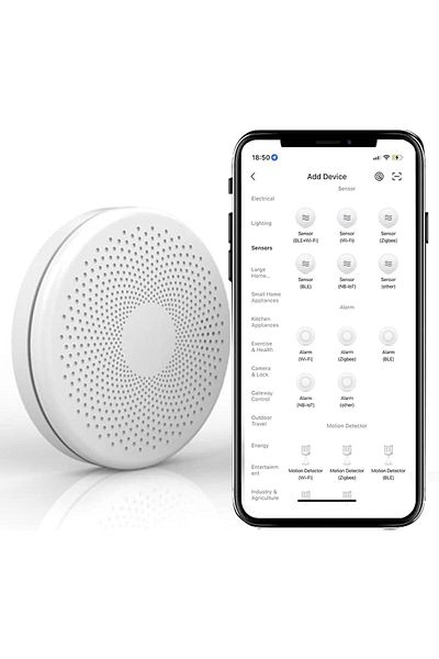 UanTii Tuya Smart 2 In 1 Carbon Monoxide & Smoke Alarm Fire Alarm Smoke Detector Sensor WiFI Smoke C