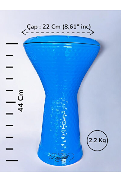 Donizetti Profesyonel Mısır Darbuka Çekiç Dövme Açık Mavi - Kılıf