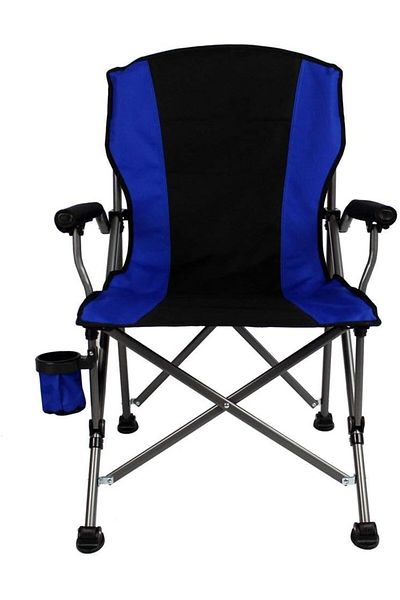 rexa Outdoor Portable Folding Chair – Heavy-Duty Steel Frame, 600D Oxford Fabric, Mesh Cup Holder