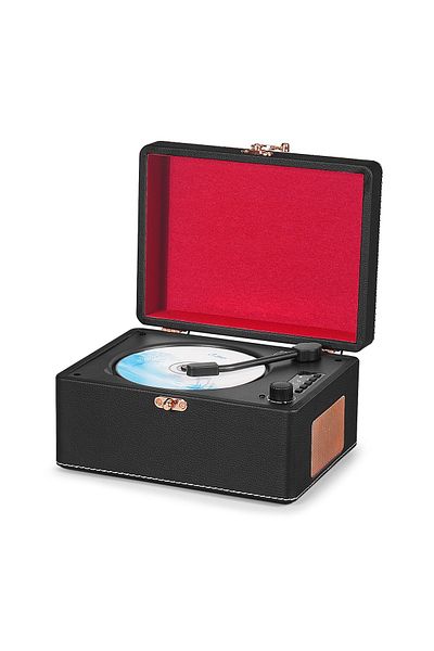 Echo Audio Retro Bluetooth CD Player with Speakers – CD/USB/AUX/Earphone
