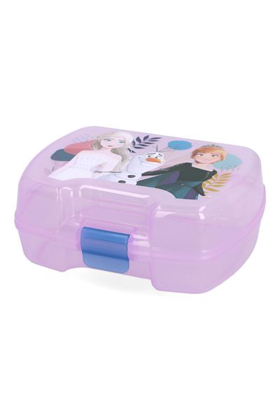 Stor Frozen Themed Premium BPA-Free Rectangular Plastic Sandwich Box Purple and Blue