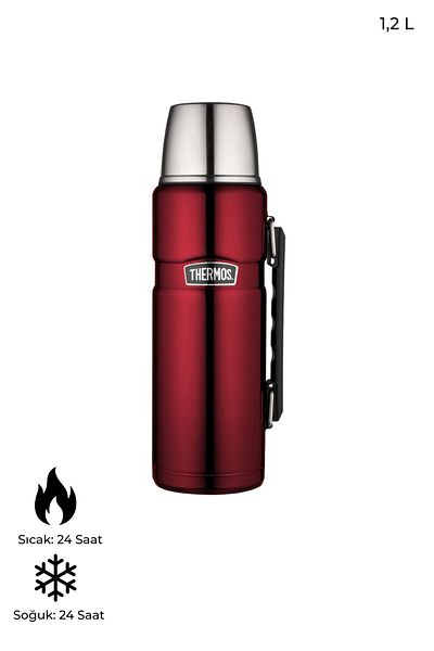 Thermos Vacuum 1.2 Liter Steel Thermos – Leakproof 24 Hour Hot Cold Cup Lid