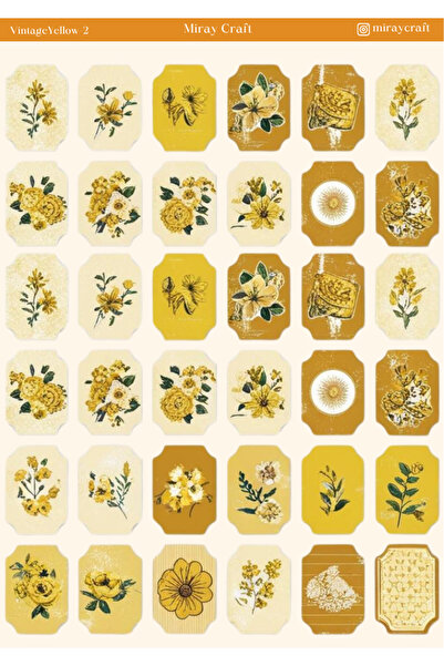 MirayDesign 1 autocolant galben cu tematică vintage (12x17 cm) pentru Bullet ...
