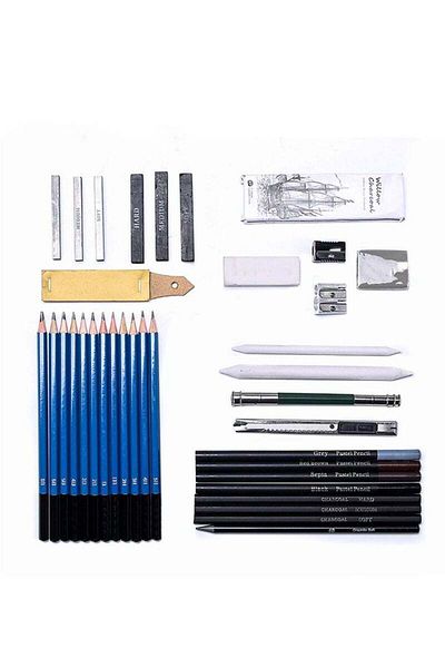 COOYA Drawing Pencils Set, 40-Piece Sketch Pencils and Drawing Kit With Pencils Sharpener & Eraser