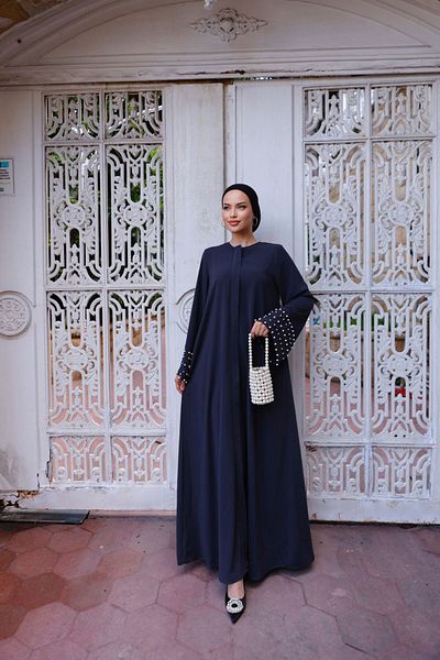 Nissra Кафява скрита перлена рокля Ankanoor с детайли от перли Anka255024