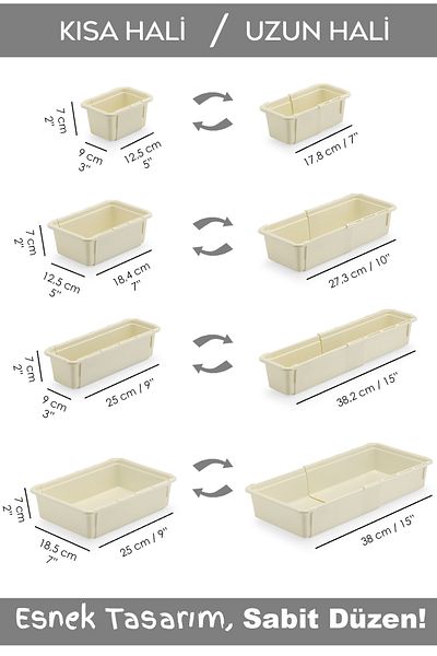 Meleni Home Organizator de machiaj extensibil de 10 bucăți - Organizator de accesorii pentru bijuterii în sertar modular reglabil