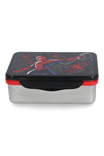 Stor Stainless Steel Rectangular Spiderman Themed Lunch Box Multicolor 193ml