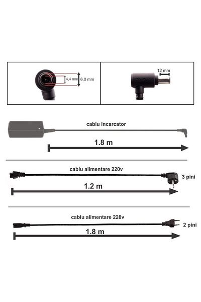 Sony Incarcator pentru laptop Sony Vaio PCG-GRT916V 19.5V 7.7A 150W conector 6.0x4.4mm