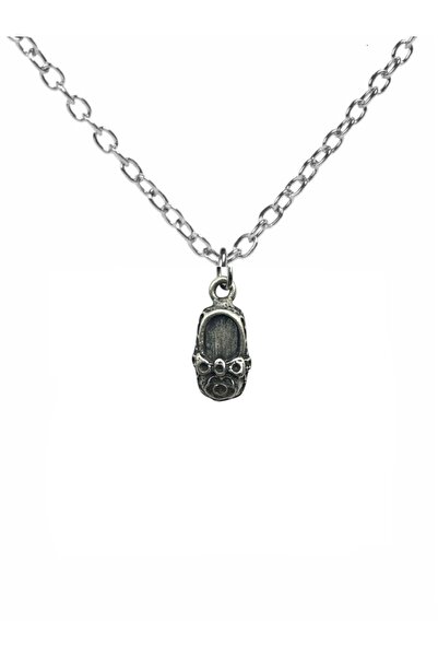 Herşey Nota Tiny Grace – Silver Color Unisex Necklace with Baby Girl Shoe Fig...