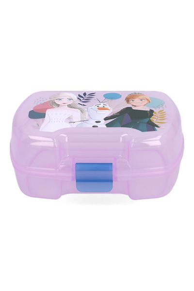 Stor Frozen Themed Premium BPA-Free Rectangular Plastic Sandwich Box Purple and Blue