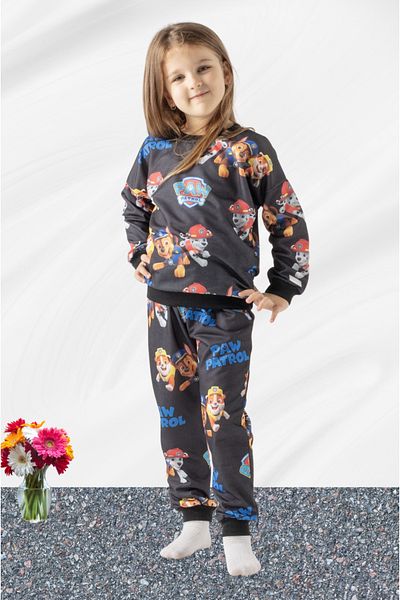 Fox Moda Paw Printed Girls Tracksuit Set Seasonal