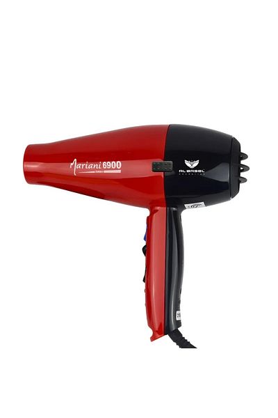 Mariani 6900 Turbo Professional Hair Dryer 2500W – Made in Italy, Red – Powerful Blow Dryer