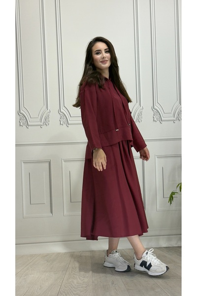 WİSHTEX Wish - Modal Hooded Set with Skirt