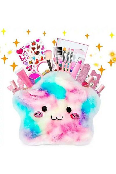 toy box tr Kids Makeup Kit For Girls Princess Make Up Box Nontoxic Cosmetics Kit Toys Pretend Play Makeup Beaut
