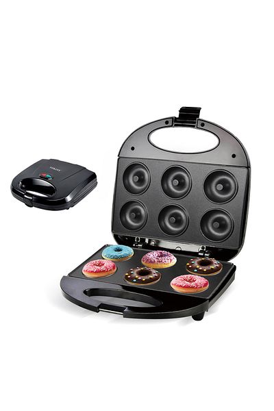 SOKANY Donut Maker, Electric Doughnut Machine, 750W Non-Stick Plates, for Kid Breakfast, Snacks, SK-BBQ-843