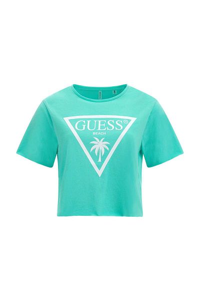 Guess Ss Cn Logo Crop Tee