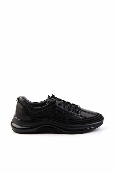 Bambi Pantofi negru din piele naturală pentru bărbați E01018240203