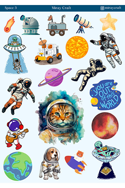 MirayDesign 1 komad nalepnice sa svemirskom tematikom (12x17 cm) za bullet jo...