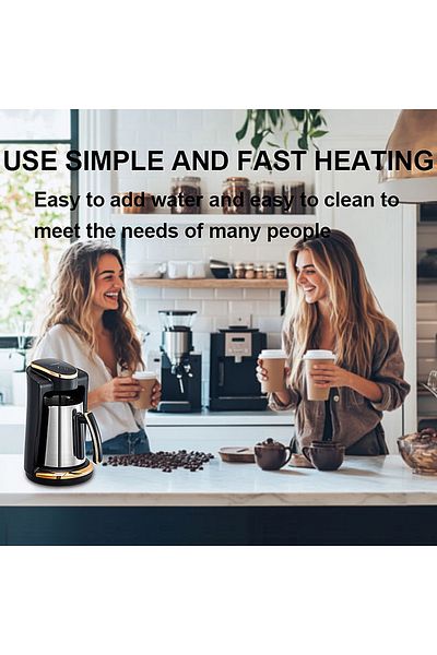 SOKANY Turkish Coffee Maker Electric Coffee Pot 4 Cups 250ml 550W SK-09049 Black