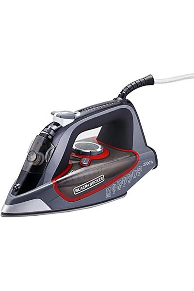 Blackdekor Black & Decker Steam Iron With Ceramic Soleplate 2200W ,Grey,X2050-b5