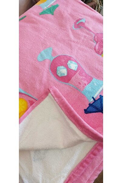 Özdilek Πετσέτα παραλίας Sweet Pink με στάμπα βελούδου, 80x160 εκ.