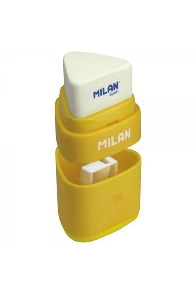 Milan Milan Plastic Sharpeners with Tri Eraser, Model 4700116