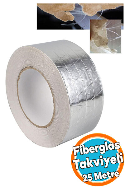 NZB Fiberglas Lif Takviyeli Yapışkanlı Alüminyum Folyo Bant 72 mm x 25 Metre ...