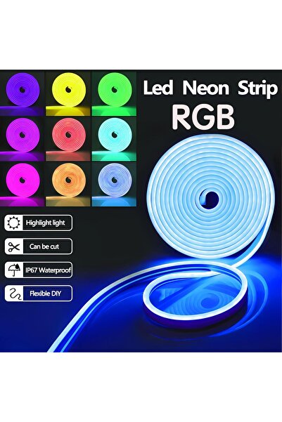UanTii Smart RGB Neon Light Strip Bluetooth Remote Control LED Light Strip DI...