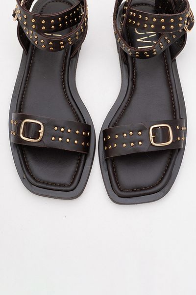 LuviShoes Дамски сандали CARRIL от естествена кожа Troc в кафяво