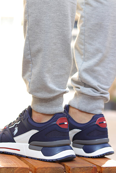 U.S. Polo Assn. Kényelmes, kényelmes talpú, alkalmi férfi tornacipő, sportcipő