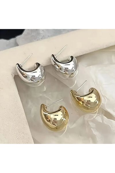 sulyra Multiple Steel Drop Earrings Set