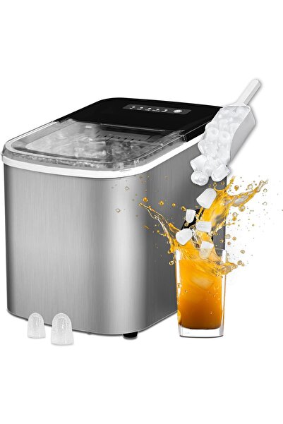 ET-LIFE ماكينة صنع الثلج بسعة 38 رطلاً يوميًا، ذات سعة كبيرة، ذاتية التنظيف، ...