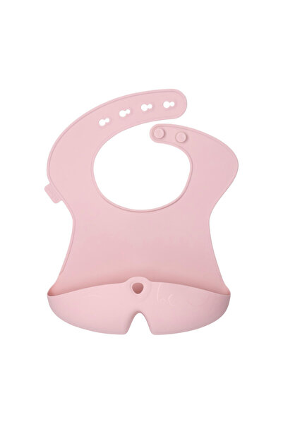 Bbox مريلة سيليكون من بي بوكس، من عمر 4 أشهر فما فوق، مزودة بحلقة تثبيت مفتوحة، قابلة لللف لسهولة الاستخدام أثناء التنقل، مصنوعة من السيليكون غير اللاصق