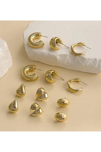 sulyra Set of Earrings Multi Steel