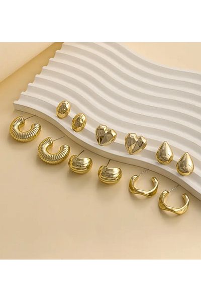 sulyra Set of Earrings Multi Steel