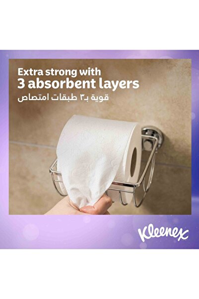 Kleenex Extra Dry Toilet Tissue Paper Embossed 3ply 4 x 140 Sheets Soft Strong and Highly Absorbent